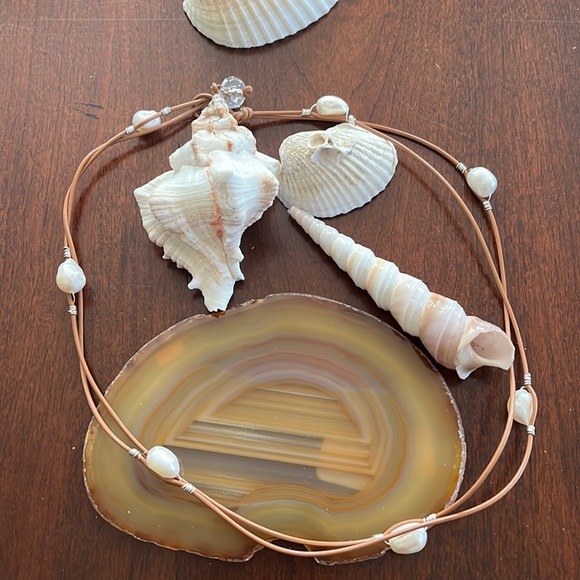 Freshwater Pearls Wire Wrapped Necklace or Triple Wrap Bracelet - Picture 5 of 6